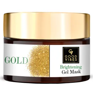 Good Vibes Gold Brightening Gel Mask | Anti-Ageing, Nourishing | No Parabens, No Sulphates, No Mineral Oil, No Animal Testing (50g)