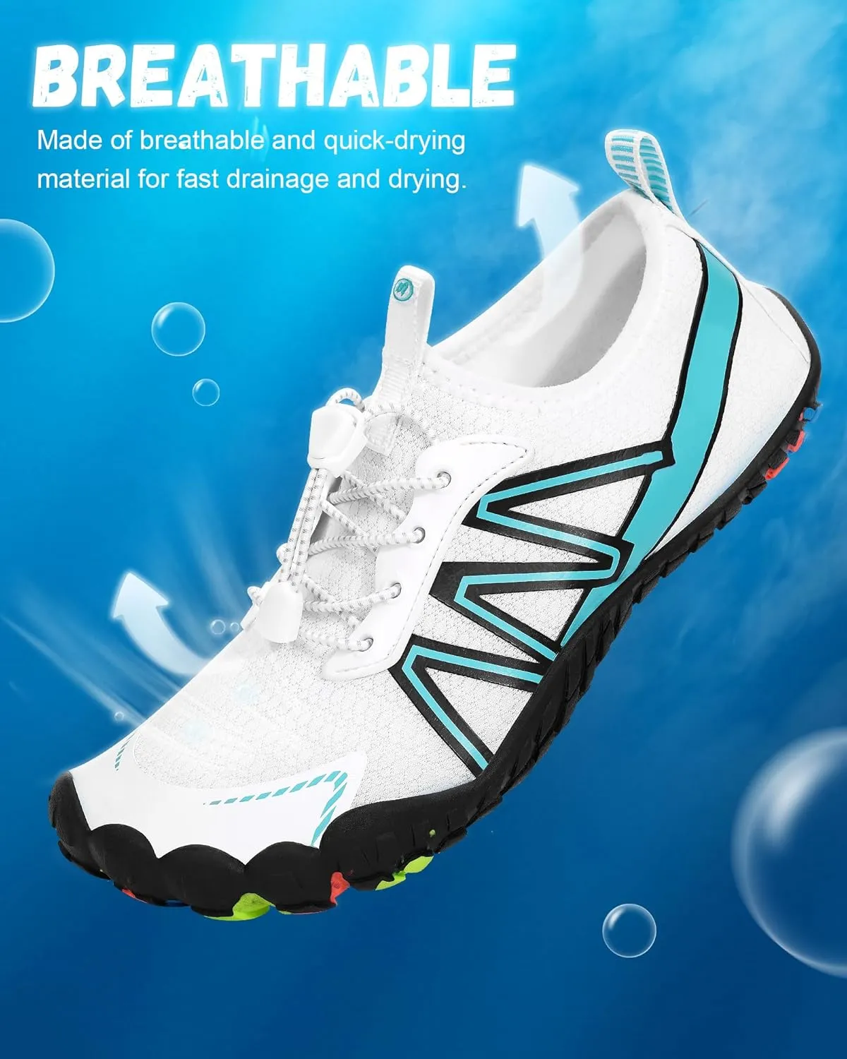 Hike Barefoot Shoes Women Men,Wide Toe Water Shoes 2025 New Breathable Grounded Footwear Non-Slip Fashion Hiking Shoe for Walking Swim Pool Beach Outdoor Water Sports