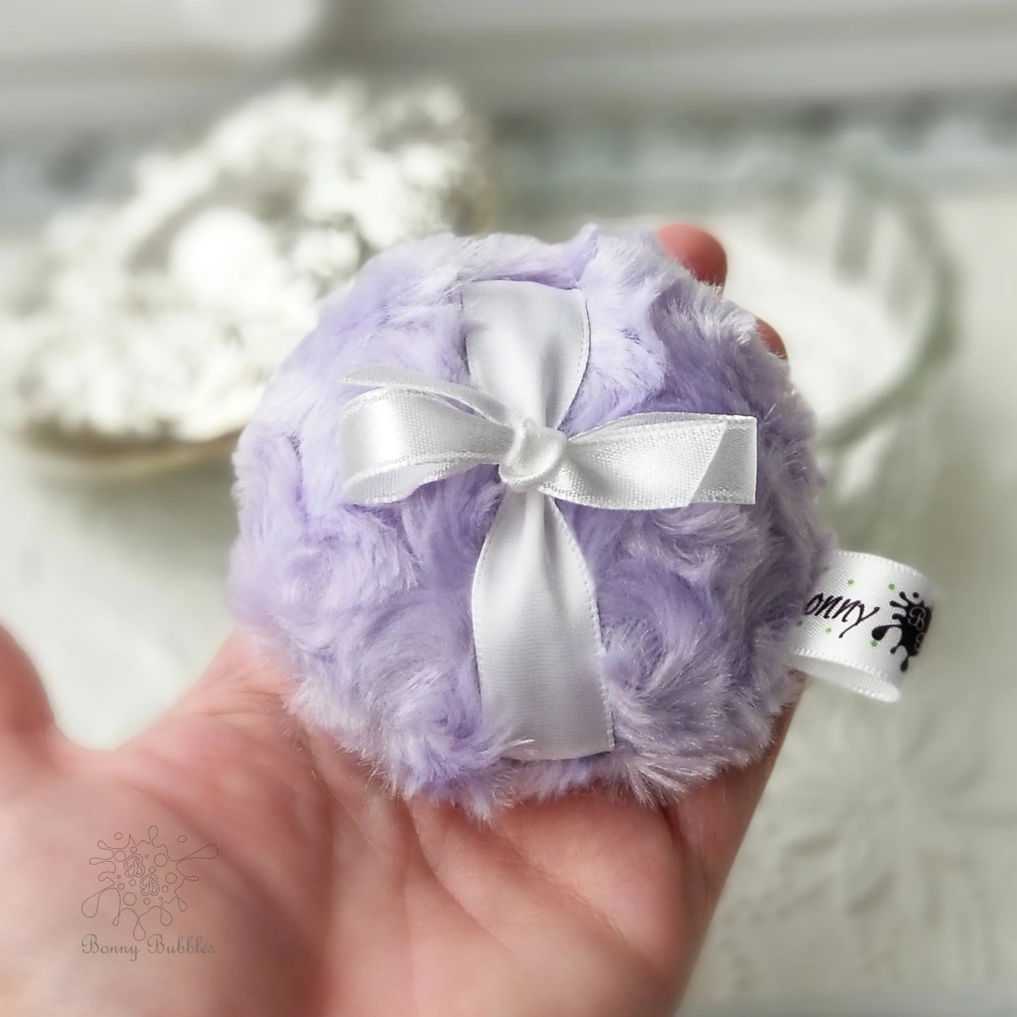 Lavender Powder Puff, mini 3 inch