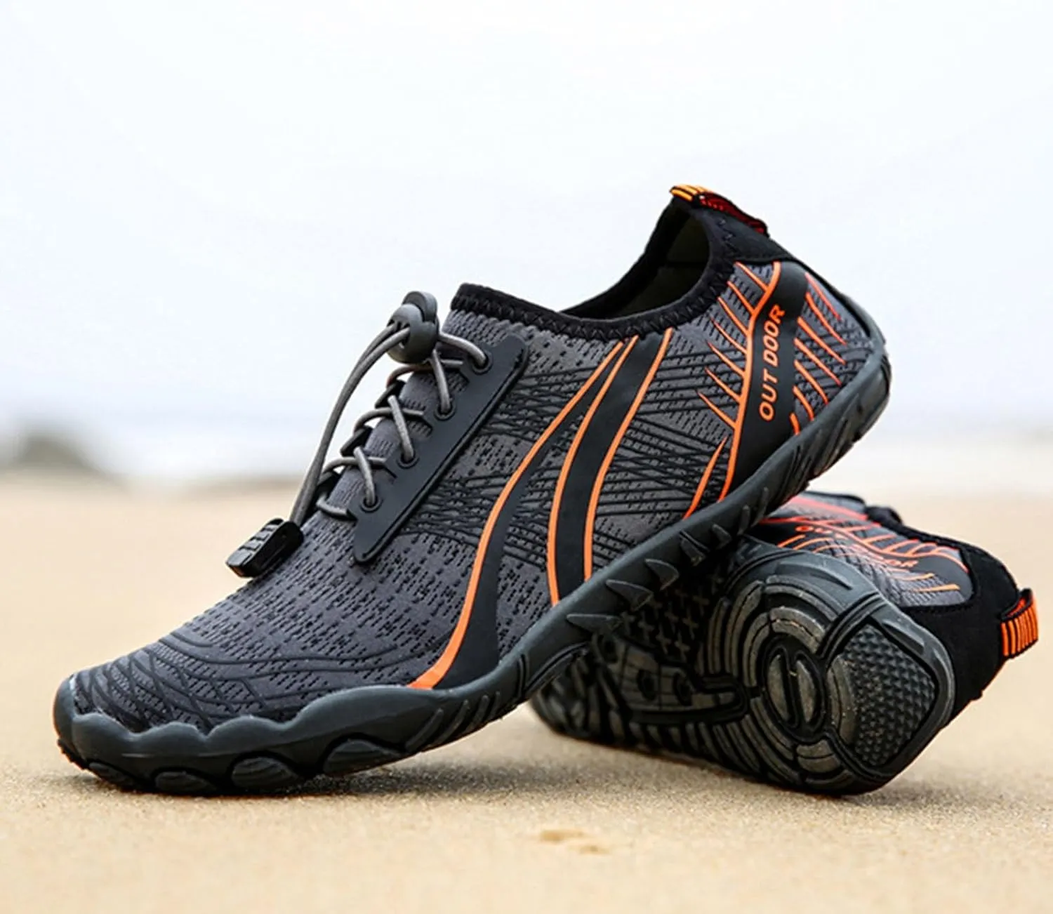 Mens Water Shoes Wide Toe Box Breathable Non Slip Athletic Water Shoes Hiking Womens Water Shoes Wide Width Jogging Quick Dry Pool Sports Sneaker for Pool Beach Surf Water Park Yoga