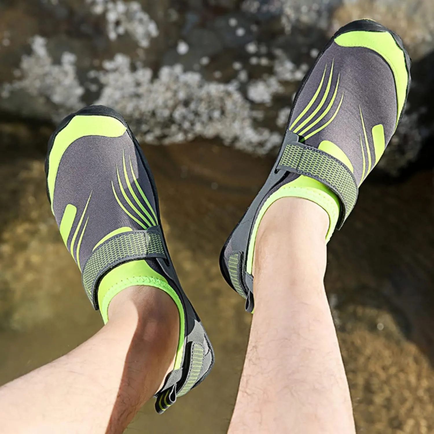 Mens Water Shoes Wide Toe Box Breathable Non Slip Athletic Water Shoes Hiking Womens Water Shoes Wide Width Jogging Quick Dry Pool Sports Sneaker for Pool Beach Surf Water Park Yoga