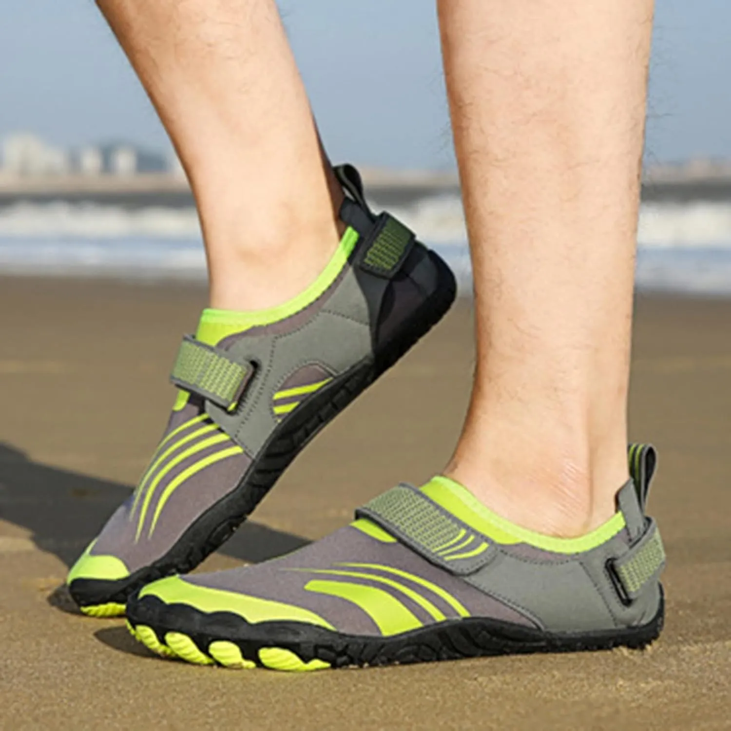 Mens Water Shoes Wide Toe Box Breathable Non Slip Athletic Water Shoes Hiking Womens Water Shoes Wide Width Jogging Quick Dry Pool Sports Sneaker for Pool Beach Surf Water Park Yoga
