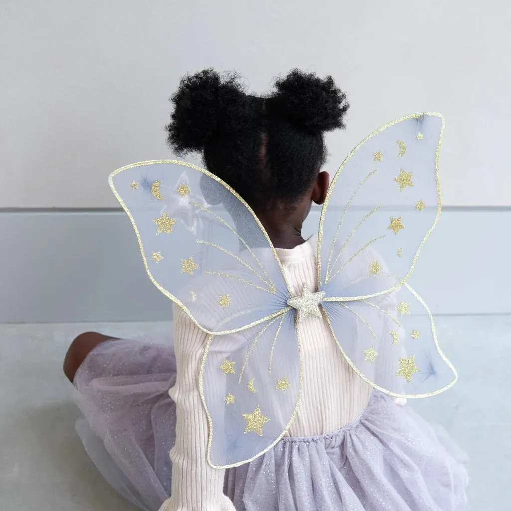 Mimi and Lula super starry night wings grey