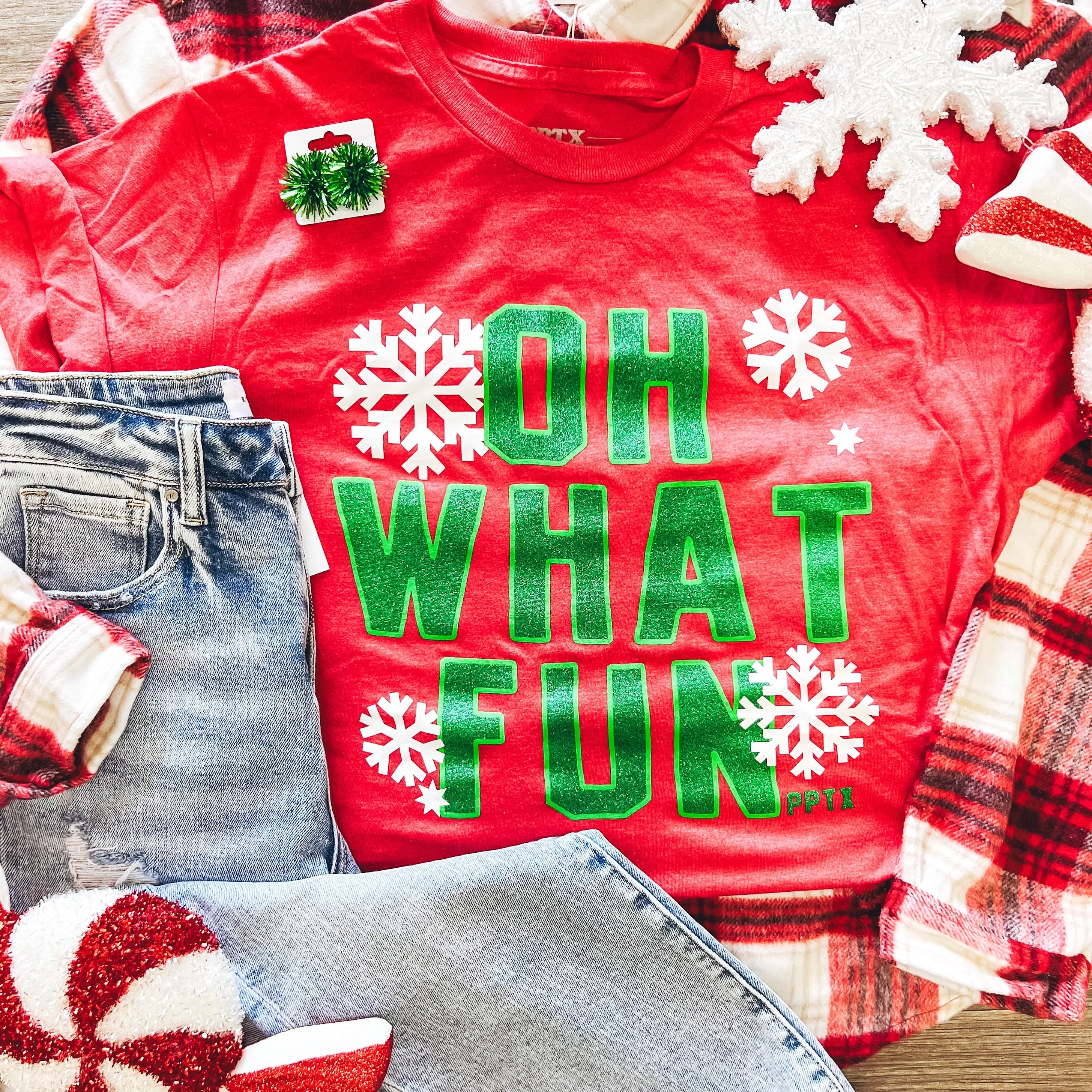 Oh What Fun Tshirt (Red)