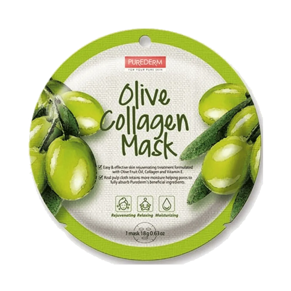 Purederm Collagen Mask – Olive 1 Mask 18g-  ADS809