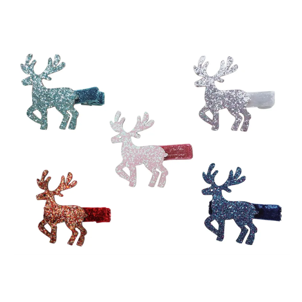 Reindeer Glitter Clips
