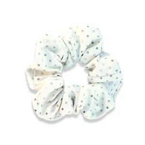 Scrunchie - Silver Dot