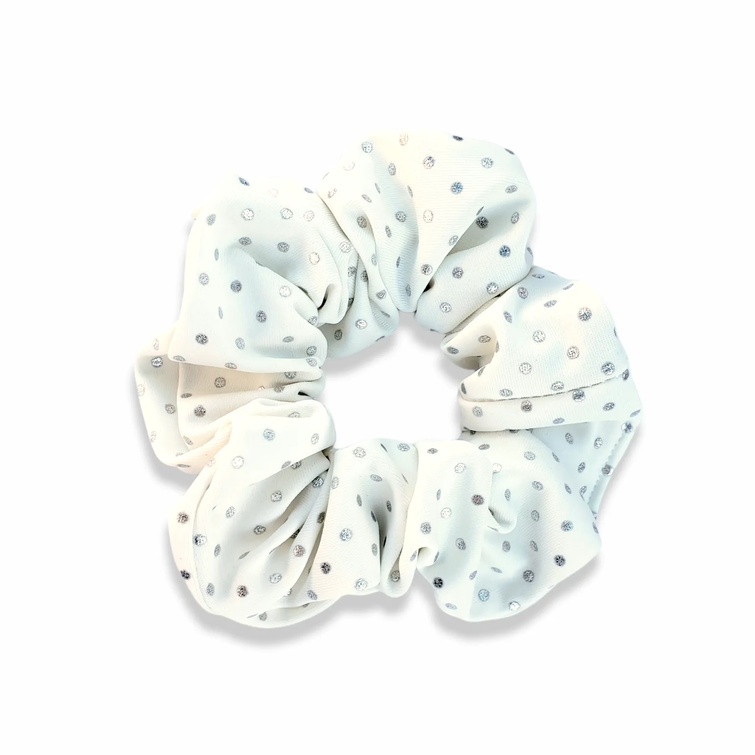 Scrunchie - Silver Dot