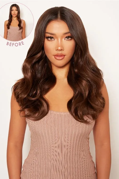 Super Thick 16" 5 Piece Blow Dry Wavy Clip In Hair Extensions