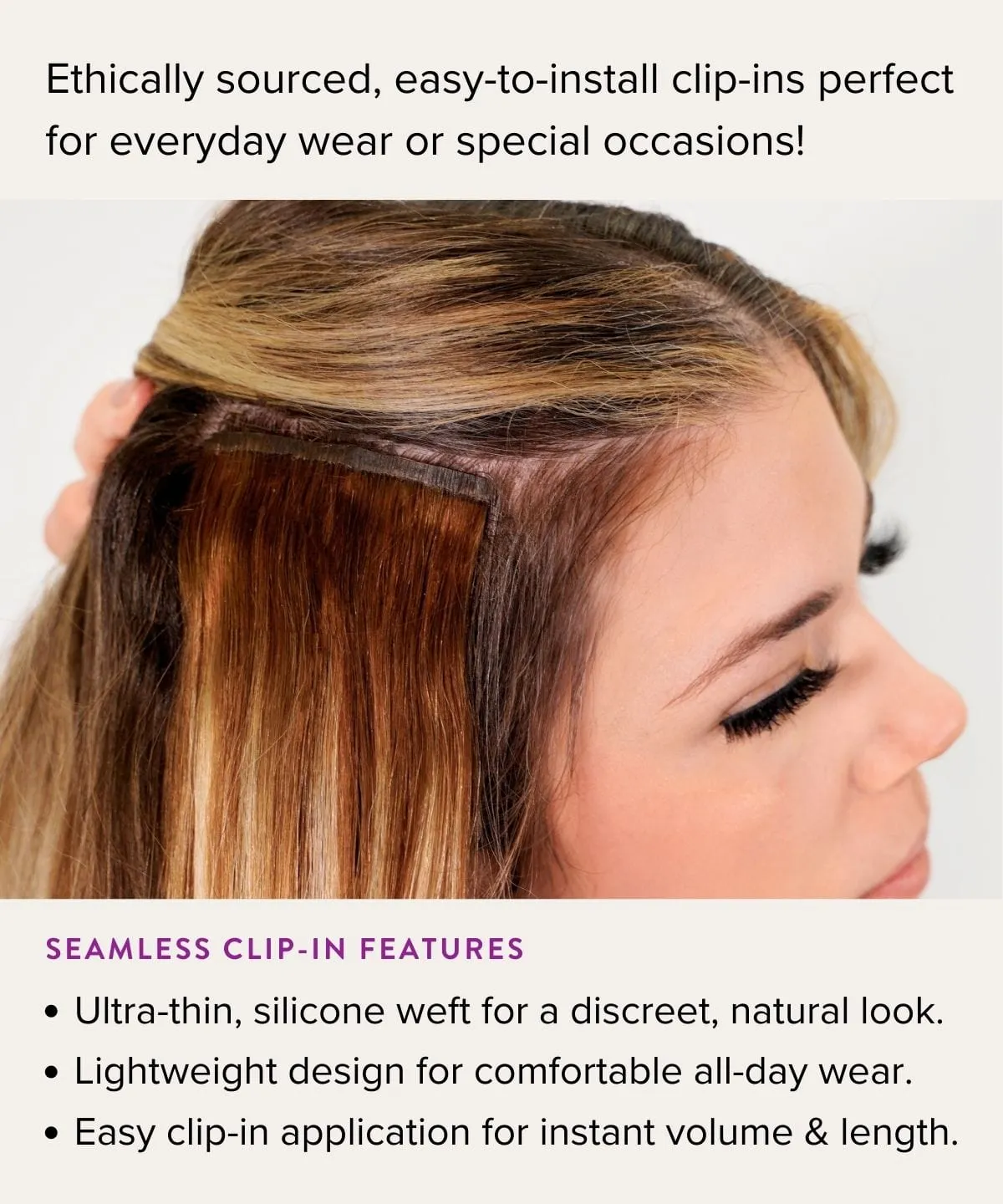 Wavy Seamless Clip-In Hair Extensions