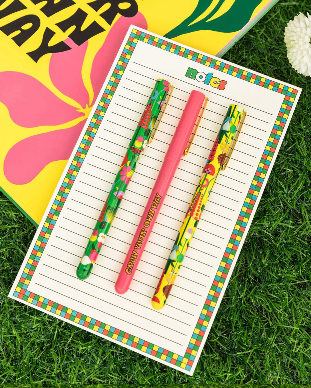 Write On Pen Set - Geometric Floral